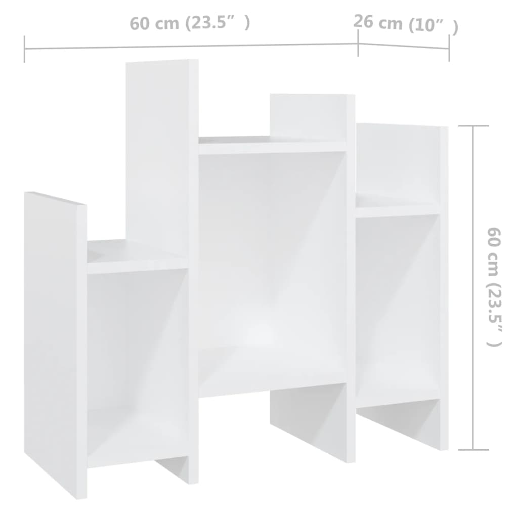 Regalschrank Weiß 60x26x60 cm Holzwerkstoff