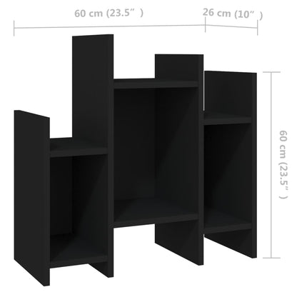 Regalschrank Schwarz 60x26x60 cm Holzwerkstoff