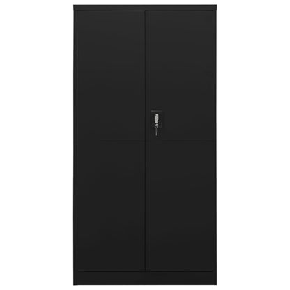 Schließfachschrank Schwarz 90x40x180 cm Stahl