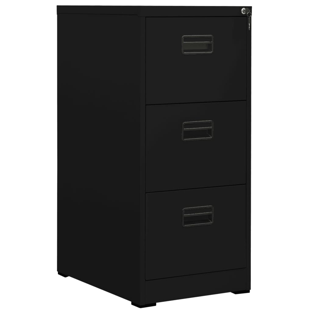 Aktenschrank Schwarz 46x62x102,5 cm Stahl