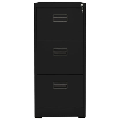 Aktenschrank Schwarz 46x62x102,5 cm Stahl