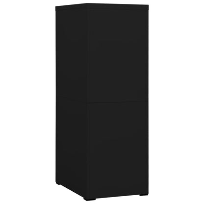 Aktenschrank Schwarz 46x62x133 cm Stahl