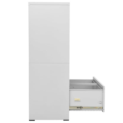 Aktenschrank Hellgrau 90x46x134 cm Stahl