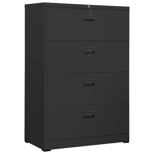 Aktenschrank Anthrazit 90x46x134 cm Stahl