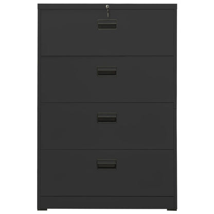 Aktenschrank Anthrazit 90x46x134 cm Stahl