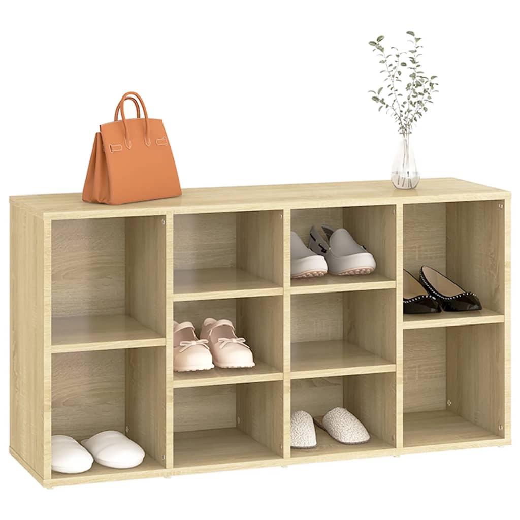 Schuhbank Sonoma-Eiche 103x30x54,5 cm Holzwerkstoff