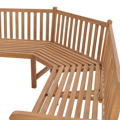 Garten-Eckbank 185x185x90 cm Massivholz Teak