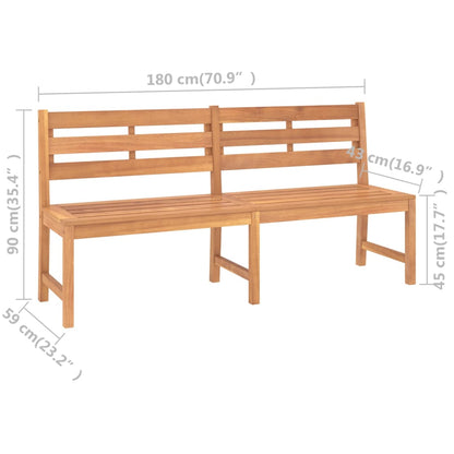 Gartenbank 180 cm Massivholz Teak