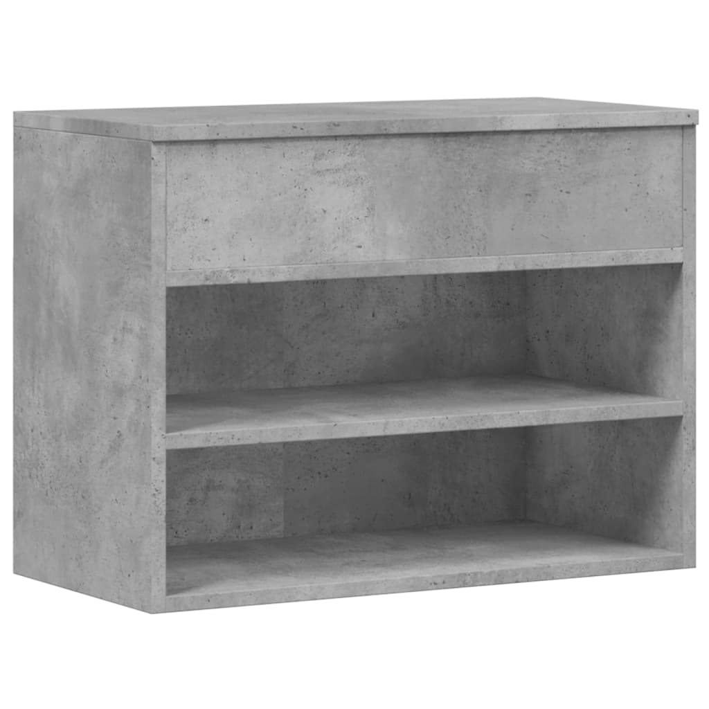 Schuhbank Betongrau 60x30x45 cm Holzwerkstoff