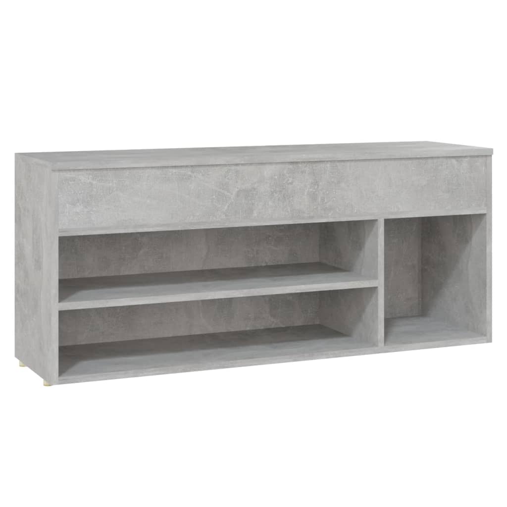 Schuhbank Betongrau 105x30x45 cm Holzwerkstoff