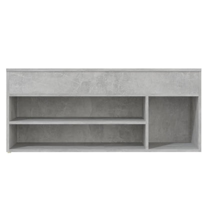 Schuhbank Betongrau 105x30x45 cm Holzwerkstoff