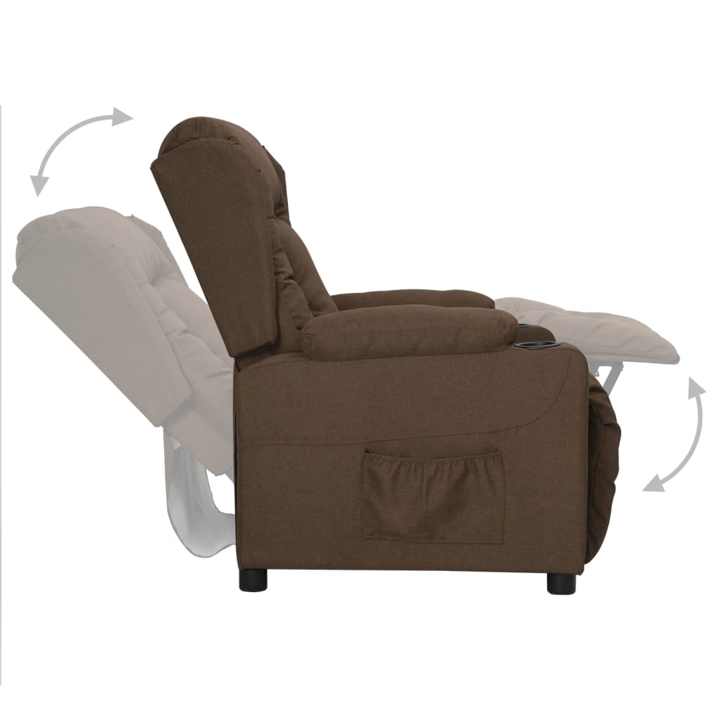 Relaxsessel Braun Stoff