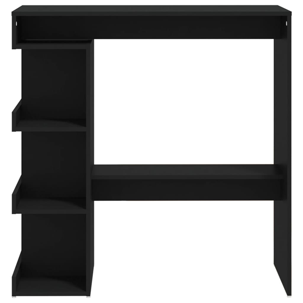 Bartisch mit Regal Schwarz 100x50x101,5 cm Holzwerkstoff