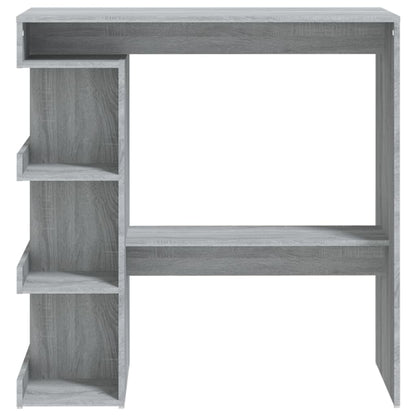 Bartisch mit Regal Grau Sonoma 100x50x101,5 cm