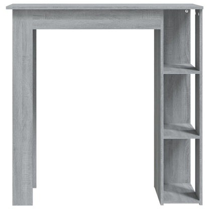 Bartisch mit Regal Grau Sonoma 102x50x103,5 cm Holzwerkstoff