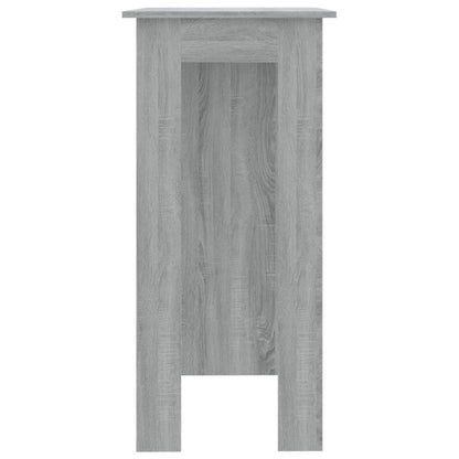 Bartisch mit Regal Grau Sonoma 102x50x103,5 cm Holzwerkstoff