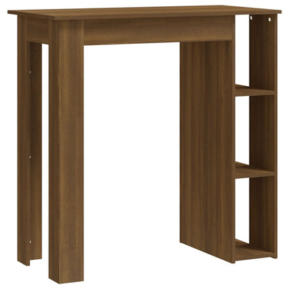 Bartisch mit Regal Braun Eiche 102x50x103,5 cm Holzwerkstoff