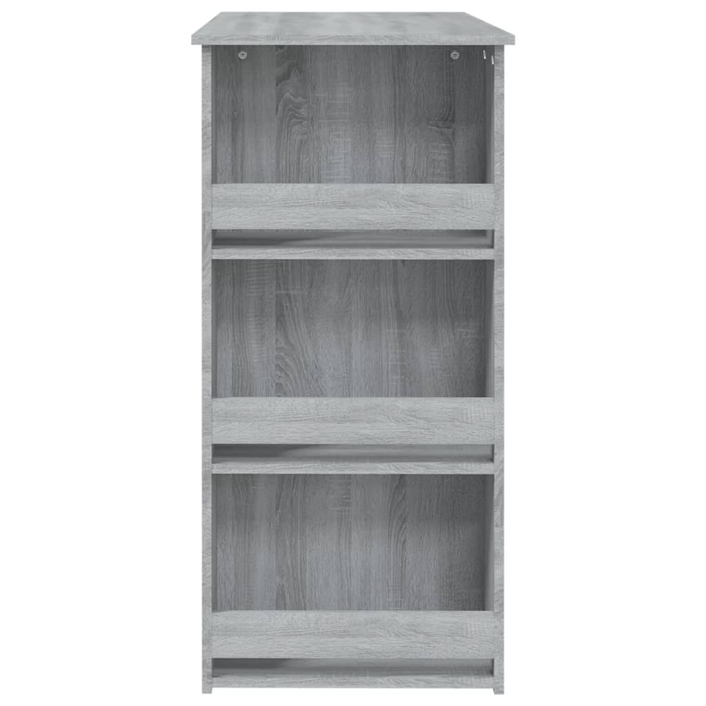 Bartisch mit Regal Grau Sonoma 102x50x103,5cm Holzwerkstoff