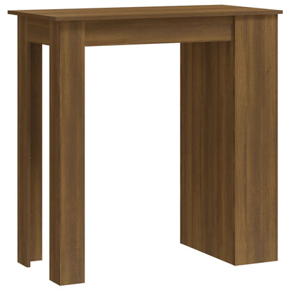 Bartisch mit Regal Braun Eiche 102x50x103,5 cm Holzwerkstoff