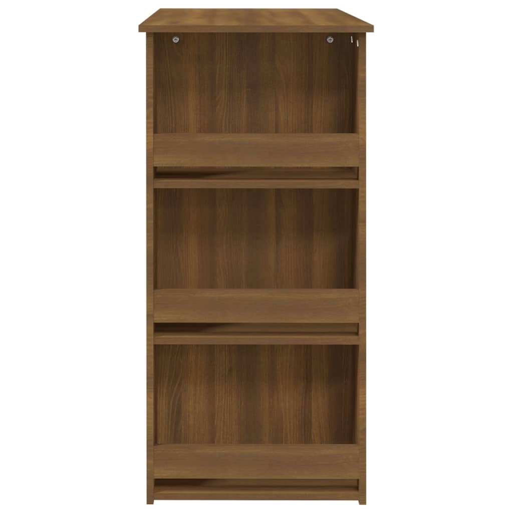 Bartisch mit Regal Braun Eiche 102x50x103,5 cm Holzwerkstoff