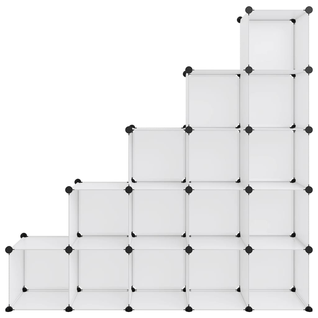 Regalsystem mit 15 Würfeln Transparent PP