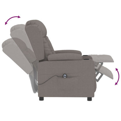 Relaxsessel Elektrisch Taupe Stoff