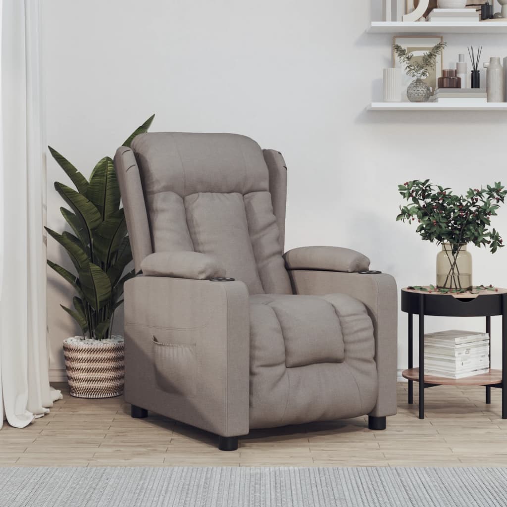 Relaxsessel Elektrisch Taupe Stoff