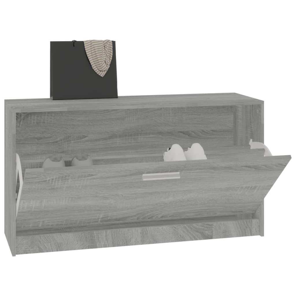 Schuhbank Grau Sonoma 80x24x45 cm Holzwerkstoff