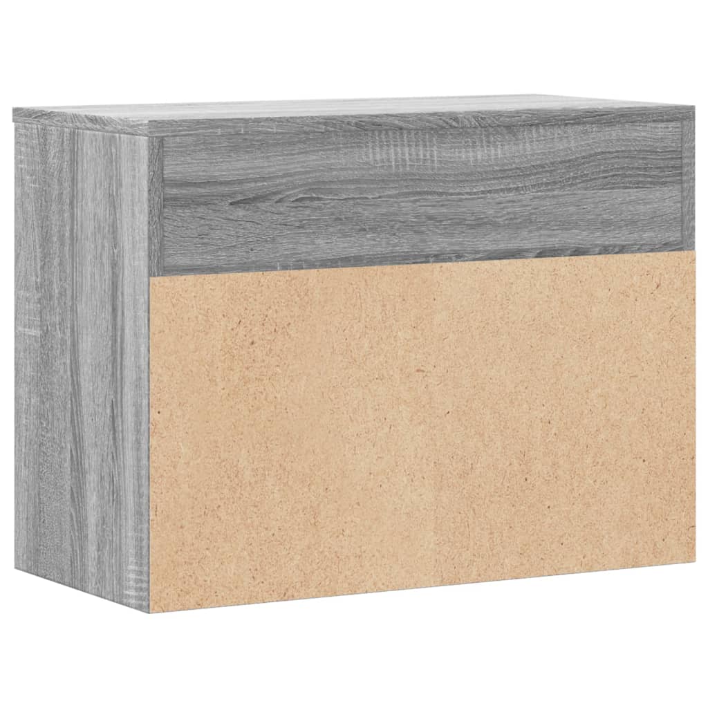 Schuhbank Grau Sonoma 60x30x45 cm Holzwerkstoff