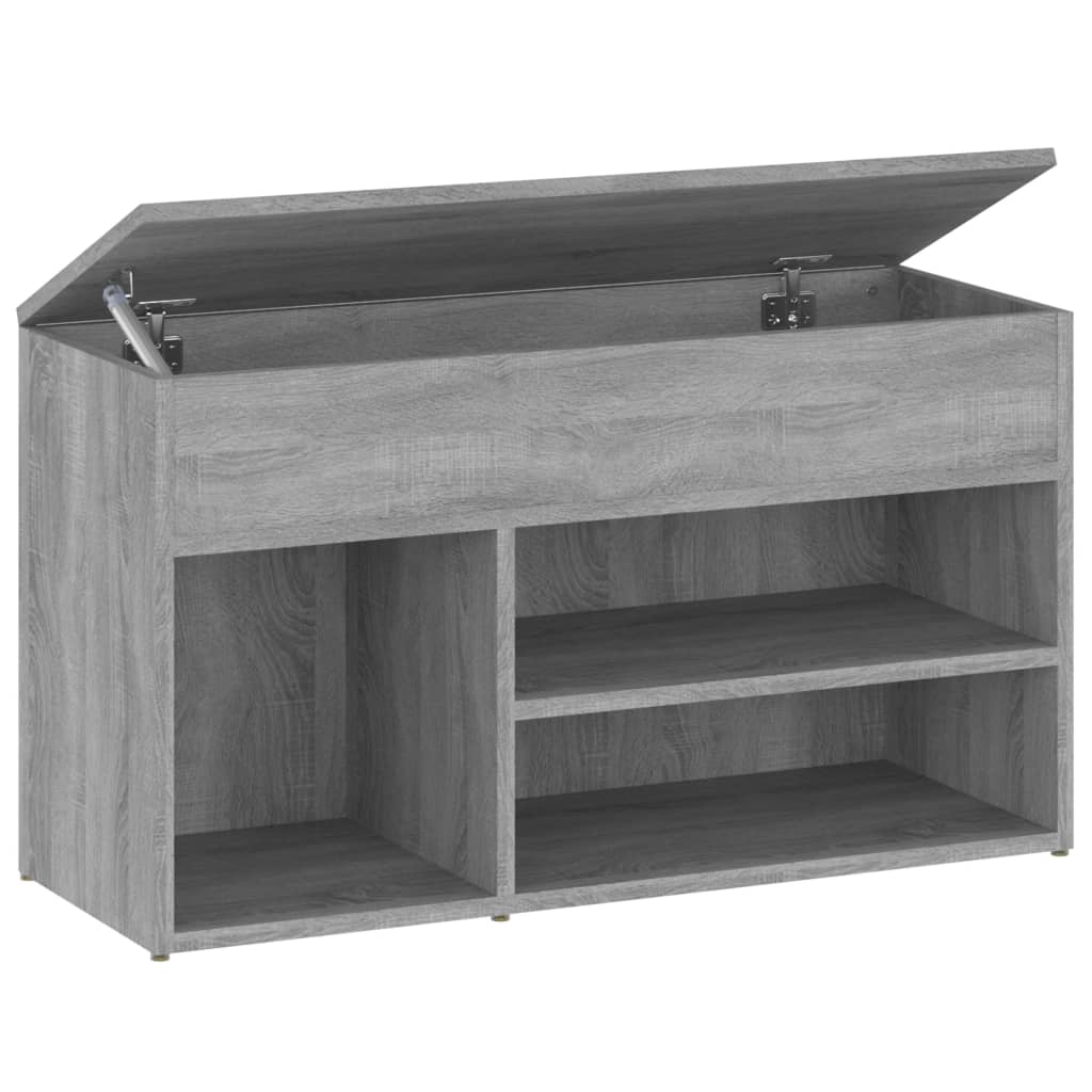 Schuhbank Grau Sonoma 80x30x45 cm Holzwerkstoff