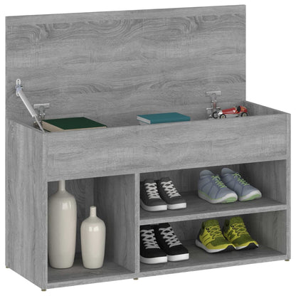 Schuhbank Grau Sonoma 80x30x45 cm Holzwerkstoff