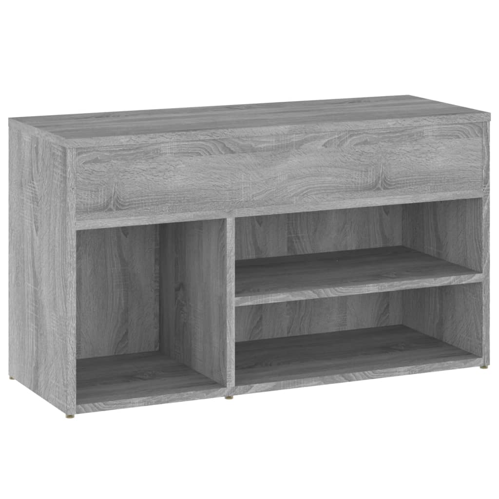 Schuhbank Grau Sonoma 80x30x45 cm Holzwerkstoff