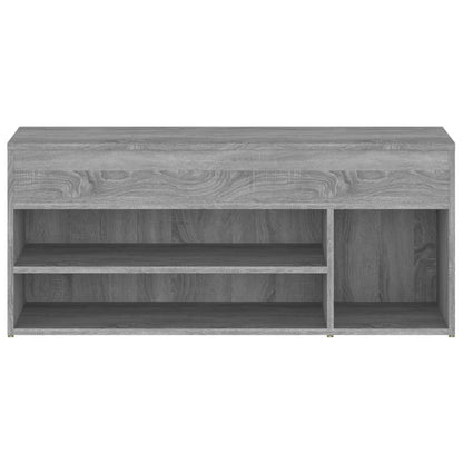 Schuhbank Grau Sonoma 105x30x45 cm Holzwerkstoff