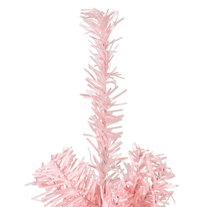 Künstlicher Halb-Weihnachtsbaum mit Ständer Schlank Rosa 210 cm