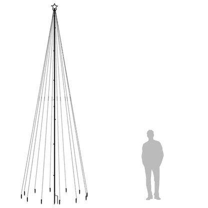 Weihnachtsbaum mit Erdnägeln Mehrfarbig 732 LEDs 500 cm