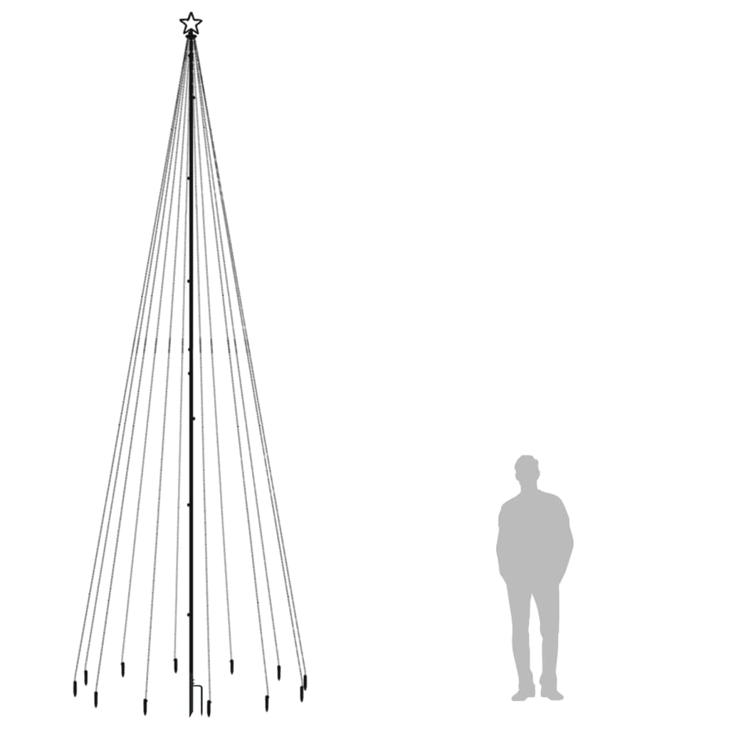 Weihnachtsbaum mit Erdnägeln Blau 732 LEDs 500 cm