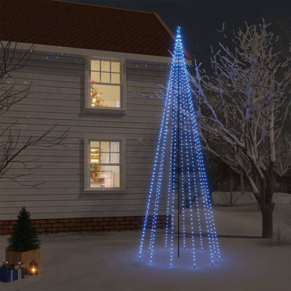 Weihnachtsbaum mit Erdnägeln Blau 732 LEDs 500 cm