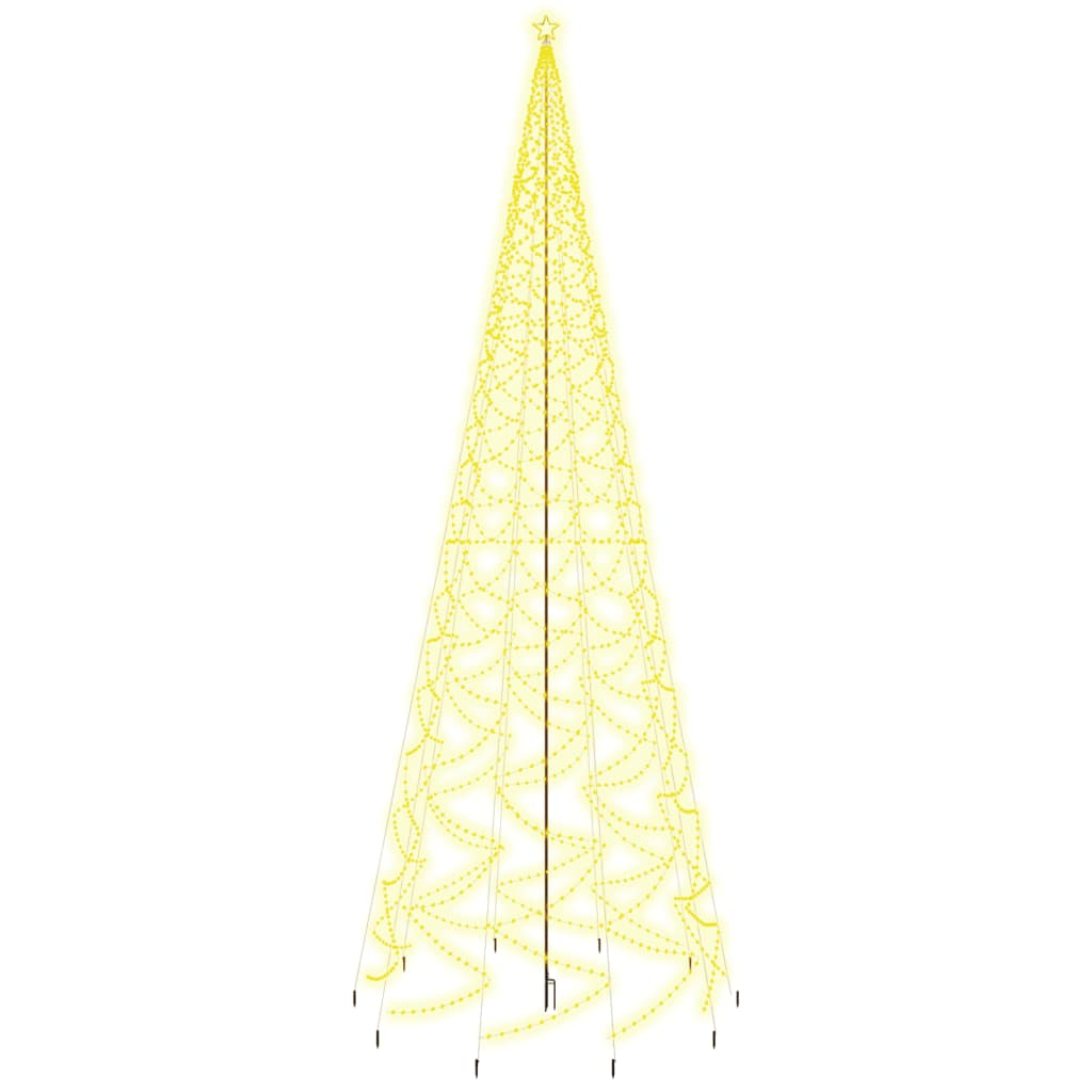 Weihnachtsbaum mit Erdnägeln Warmweiß 3000 LEDs 800 cm