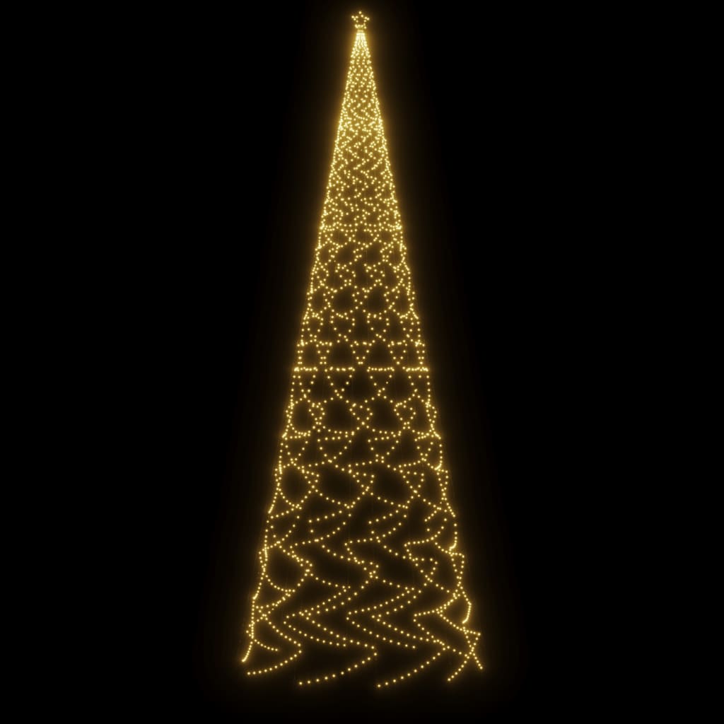 Weihnachtsbaum mit Erdnägeln Warmweiß 3000 LEDs 800 cm