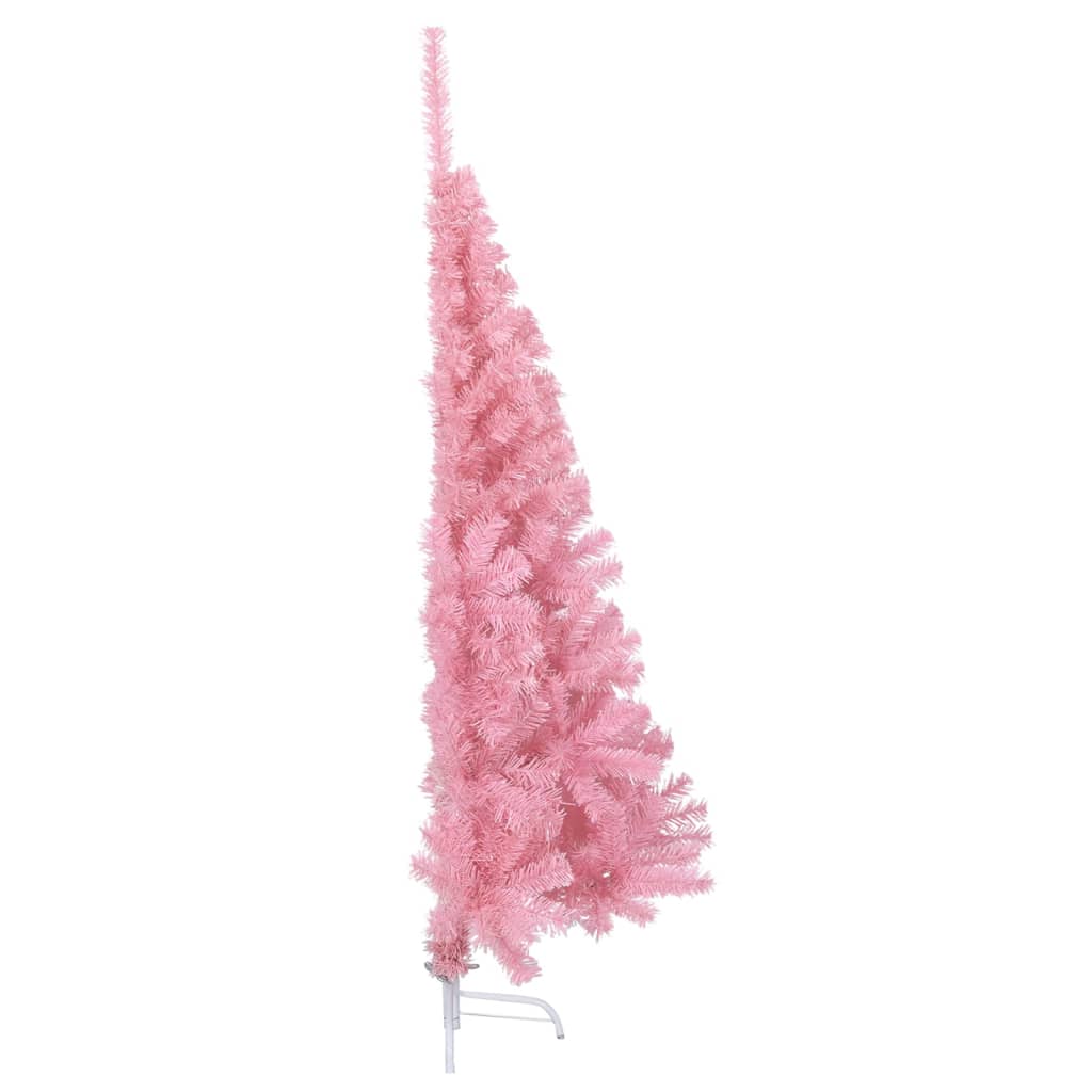 Künstlicher Halb-Weihnachtsbaum mit Ständer Rosa 120 cm PVC