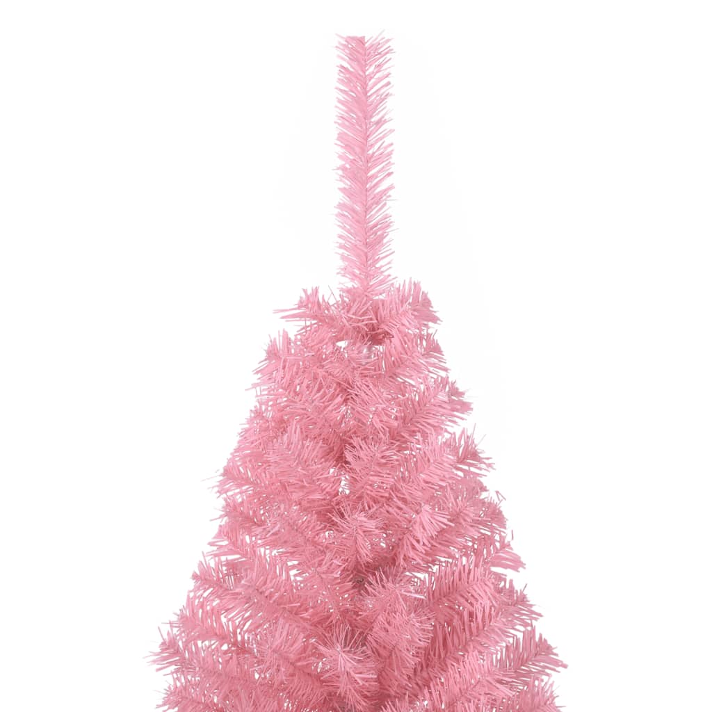 Künstlicher Halb-Weihnachtsbaum mit Ständer Rosa 120 cm PVC