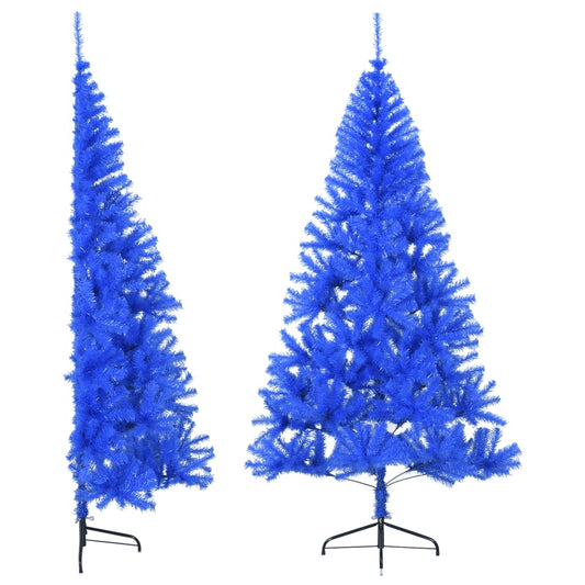 Künstlicher Halb-Weihnachtsbaum mit Ständer Blau 180 cm PVC