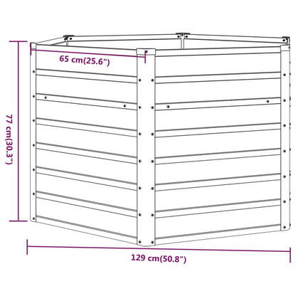 Hochbeet Rostig 129x129x77 cm Cortenstahl