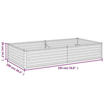 Hochbeet 195x100x36 cm Cortenstahl
