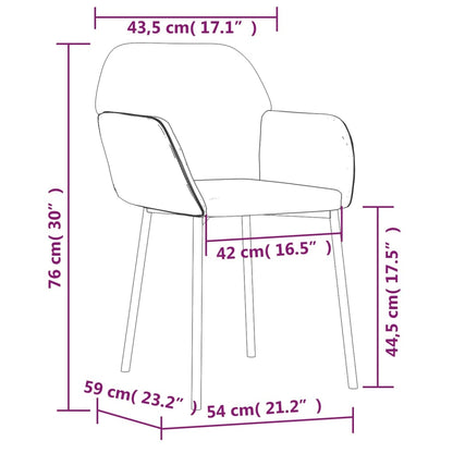 Esszimmerstühle 2 Stk. Dunkelgrau Samt