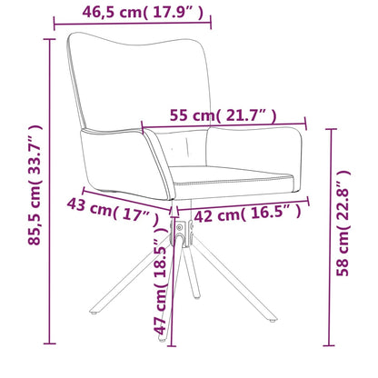 Esszimmerstühle 2 Stk. Drehbar Creme Samt