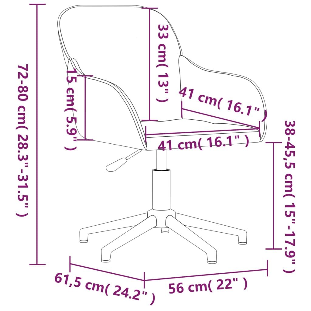 Bürostuhl Drehbar Gelb Samt