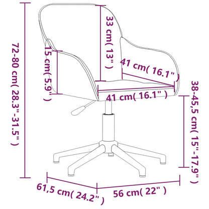 Bürostuhl Drehbar Braun Samt