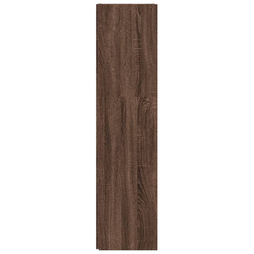 Eckregal Braun Eichen-Optik 33x33x132 cm Holzwerkstoff