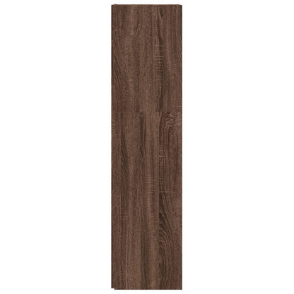 Eckregal Braun Eichen-Optik 33x33x132 cm Holzwerkstoff